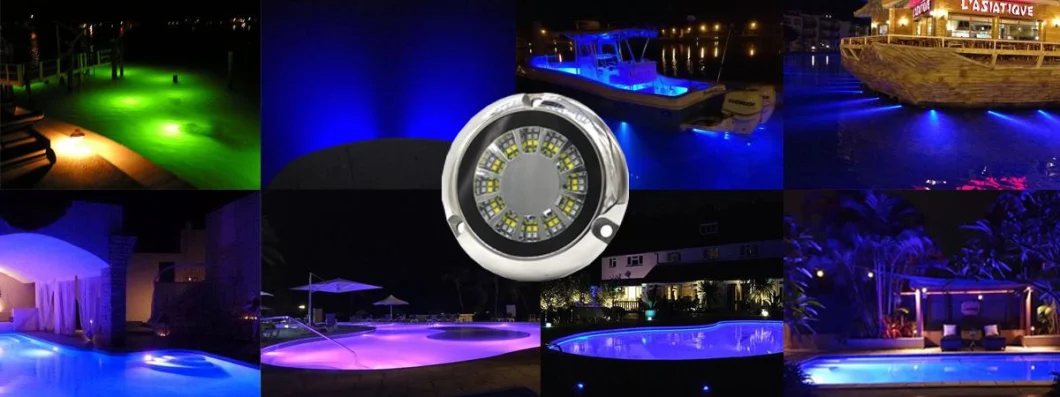 Superyacht Waterproof IP68 Blue White Marine Underwater LED Light 316ss for Boat