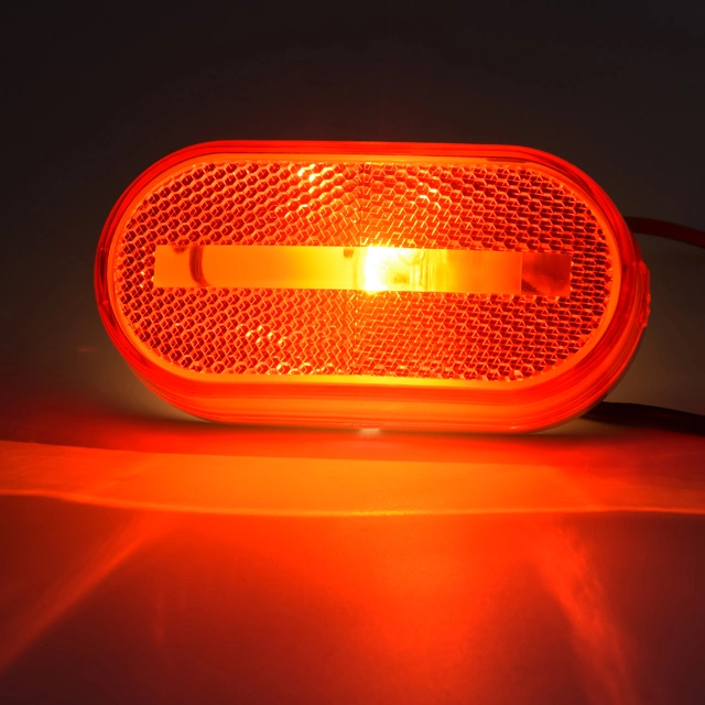 LED Front Rear Side Marker Light Indicator for Boats Truck Trailer Amber & Red, RV Camper Trailer Rectangular LED Marker Clearance Lights