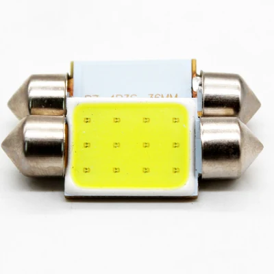 LED COB 12 SMD Festoon C5w 31mm 36mm 39mm 41mm Targa LED per auto