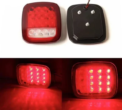 Fanale posteriore a LED con targa a LED, indicatore di direzione, indicatore di direzione, luce di retromarcia per Jeep Tj Yj Cj